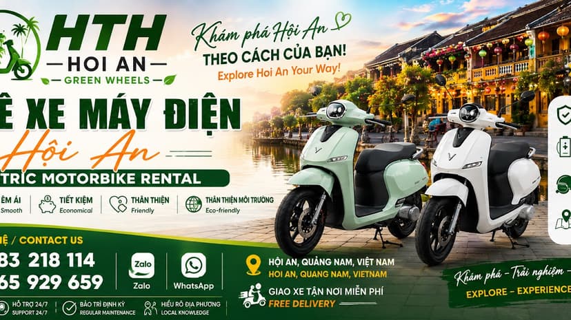HTH Hoi An Green Wheels - Cho Thuê Xe Máy Điện Hội An